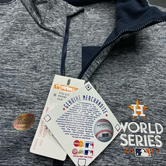Houston Astros 2017 World Series Fleece Jacket MLB Baseball - Picture 3 of 6
